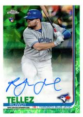 Rowdy Tellez [Green Refractor] #RT Baseball Cards 2019 Topps Chrome Sapphire Rookie Autographs Prices