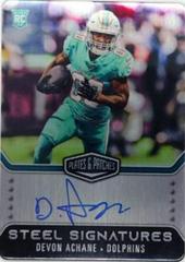 Devon Achane #RSSDAC Football Cards 2023 Panini Plates and Patches Rookie Steel Signatures Prices