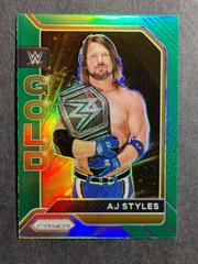 AJ Styles [Green Prizm] Wrestling Cards 2022 Panini Prizm WWE Gold Prices