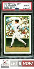 Don Mattingly #31 Baseball Cards 1986 Topps All Star Glossy Set of 60 Prices