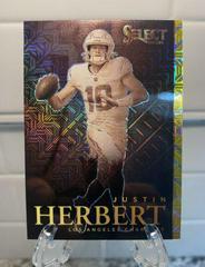 Justin Herbert [Gold] Football Cards 2021 Panini Select Artistic Selections Prices