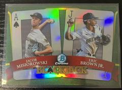 Jacob Misiorowski, Eric Brown Jr. [Refractor] Baseball Cards 2022 Bowman Draft Blackjack Prices