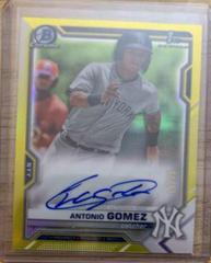 Antonio Gomez [Yellow Refractor] Baseball Cards 2021 Bowman Chrome Prospect Autographs Prices