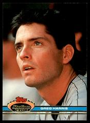 Greg Harris #205 Baseball Cards 1991 Stadium Club Prices