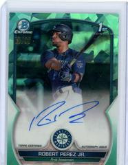 Robert Perez Jr. [Aqua] #BSPA-RP Baseball Cards 2023 Bowman Chrome Sapphire Autographs Prices
