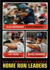 Homerun Leaders [Rodriguez, Thome, Palmeiro] Baseball Cards 2002 Upper Deck Vintage Prices