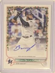 Bryan De La Cruz #WHA-BDL Baseball Cards 2022 Topps Holiday Autographs Prices
