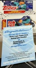 Ronald Acuna Jr. #TLPA-RA Baseball Cards 2023 Topps Team Logo Patch Autographs Prices