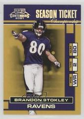 Brandon Stokley [Championship Ticket] #6 Football Cards 2001 Playoff Contenders Prices