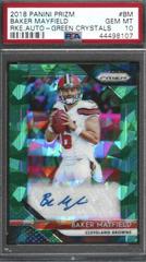 Baker Mayfield [Green Prizm Crystals] Football Cards 2018 Panini Prizm Rookie Autographs Prices