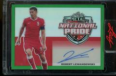 Robert Lewandowski [Prismatic Green] Soccer Cards 2022 Leaf Metal National Pride Autographs Prices