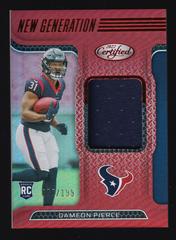 Dameon Pierce [Red] #NGJ-DP Football Cards 2022 Panini Certified New Generation Jerseys Mirror Prices