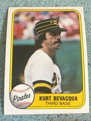 Kurt Bevacqua [Photo Reverse Backwards P] #382 Baseball Cards 1981 Fleer Prices