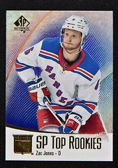 Zac Jones [Blue] #TR-30 Hockey Cards 2021 SP Authentic Top Rookies Prices