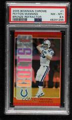 Peyton Manning [Bronze Refractor] Football Cards 2005 Bowman Chrome Prices