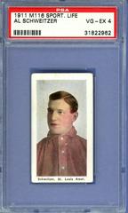 Al Schweitzer Baseball Cards 1911 M116 Sporting Life Prices