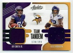 Irv Smith Jr., Kyle Rudolph Football Cards 2019 Panini Absolute Team Tandem Materials Prices