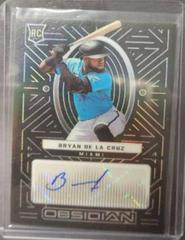 Bryan De La Cruz #OA-BC Baseball Cards 2022 Panini Chronicles Obsidian Autographs Prices