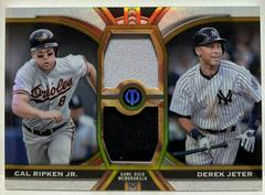 Derek Jeter, Cal Ripken Jr. [Gold] Baseball Cards 2023 Topps Tribute Dual Relics 2 Image Prices