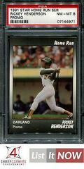 Rickey Henderson [Promo] Baseball Cards 1991 Star Home Run Series Prices