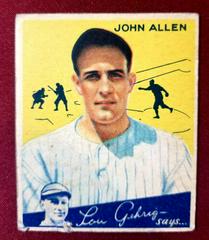 John Allen #96 Baseball Cards 1934 World Wide Gum Prices