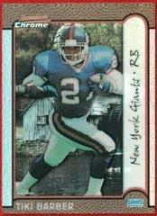 Tiki Barber [Interstate Refractor] #150 Football Cards 1999 Bowman Chrome Prices