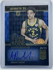 Andrew Nembhard [Blue] Basketball Cards 2022 Panini Donruss Elite Rookie Yearbook Autographs Prices