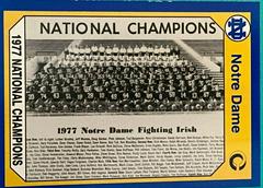 1977 National Champions Football Cards 1990 Notre Dame Collegiate Collection Prices