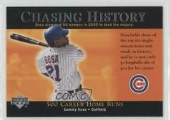 Sammy Sosa Baseball Cards 2002 Upper Deck Chasing History Prices