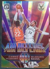 Giannis Antetokounmpo [Purple] Basketball Cards 2021 Panini Donruss Optic Air Defense Prices