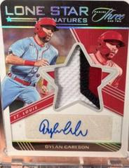 Dylan Carlson [Silver] #LSS-DC Baseball Cards 2022 Panini Three and Two Lone Star Signatures Prices
