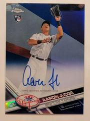 Aaron Judge [Blue Refractor] Baseball Cards 2017 Topps Chrome Rookie Autographs Prices
