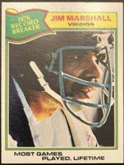 Jim Marshall [Record Breaker] Football Cards 1977 Topps Prices
