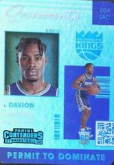 Davion Mitchell #9 Basketball Cards 2021 Panini Contenders Permit to Dominate Prices