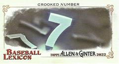 Crooked Number Baseball Cards 2022 Topps Allen & Ginter Mini Lexicon Prices