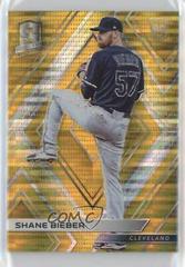 Shane Bieber [Gold Pulsar] Baseball Cards 2018 Panini Chronicles Spectra Prices