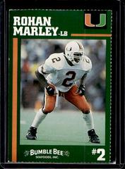 Rohan Marley Football Cards 1994 Miami Bumble Bee Perforated Prices
