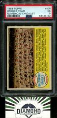 Orioles Team [Numerical Checklist] #408 Baseball Cards 1958 Topps Prices