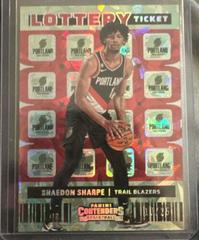 Shaedon Sharpe [Cracked Ice] #7 Basketball Cards 2022 Panini Contenders Lottery Ticket Prices