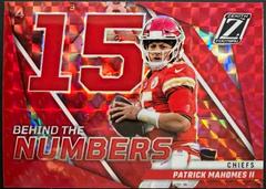 Patrick Mahomes II [Red] Football Cards 2022 Panini Zenith Behind the Numbers Prices