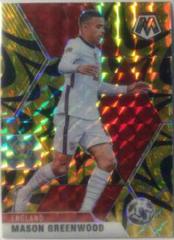 Mason Greenwood [Reactive Gold Mosaic] Soccer Cards 2021 Panini Mosaic UEFA Euro 2020 Prices