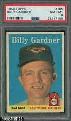 Billy Gardner #105 Baseball Cards 1958 Topps Prices