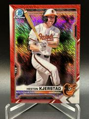 Heston Kjerstad [Red Shimmer Refractor] #BCP-138 Baseball Cards 2021 Bowman Chrome Prospects Prices