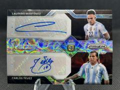 Carlos Tevez, Lautaro Martinez Soccer Cards 2022 Panini Prizm World Cup Dual Signatures Prices