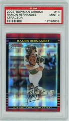 Ramon Hernandez [Xfractor] #13 Baseball Cards 2002 Bowman Chrome Prices