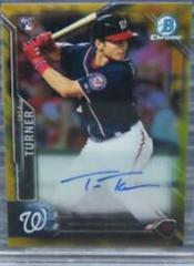 Trea Turner [Gold Refractor] Baseball Cards 2016 Bowman Chrome Rookie Autographs Prices