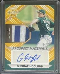 Gunnar Hoglund [Gold] #PMS-GH Baseball Cards 2022 Panini Elite Extra Edition Prospect Materials Signatures Prices
