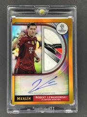Robert Lewandowski [Orange] #MB-RL Soccer Cards 2021 Topps Merlin Chrome UEFA Match Ball Signatures Prices