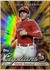 Freddie Freeman [Gold Rainbow] Baseball Cards 2023 Topps World Captains of the Classic Prices