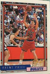 Brent Price #340 Basketball Cards 1992 Topps Prices